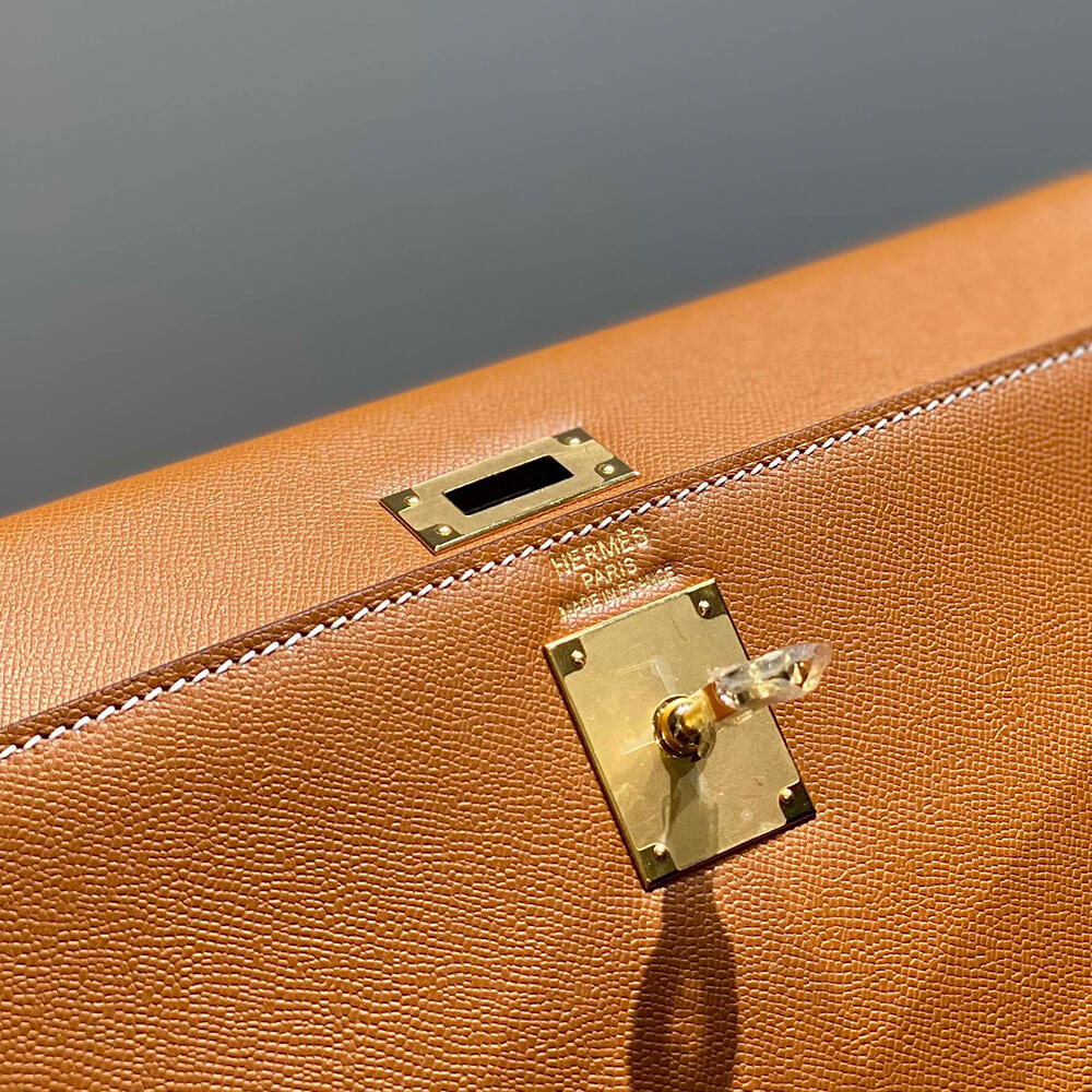 Hermes Kelly Elan – Gold Brown, Madame Leather, Gold Hardware