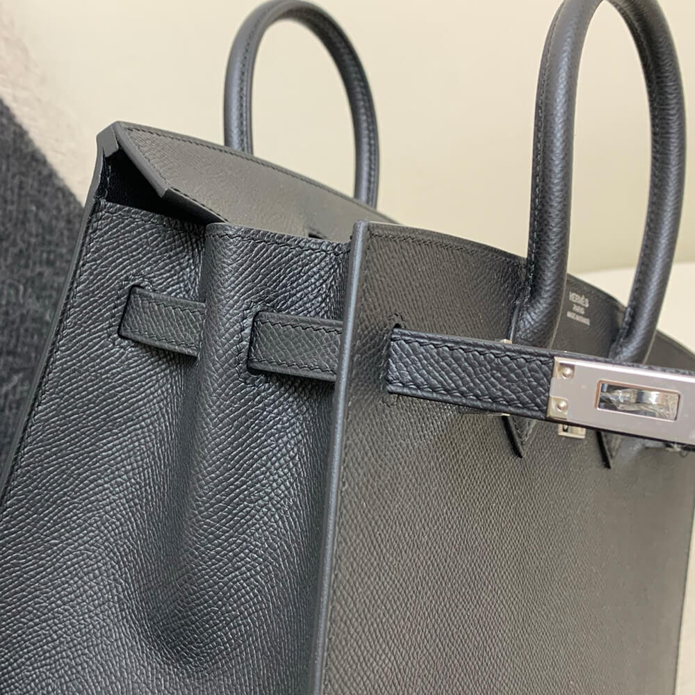 Hermes Birkin 25 Sellier – Black with Silver Hardware (Epsom Leather)