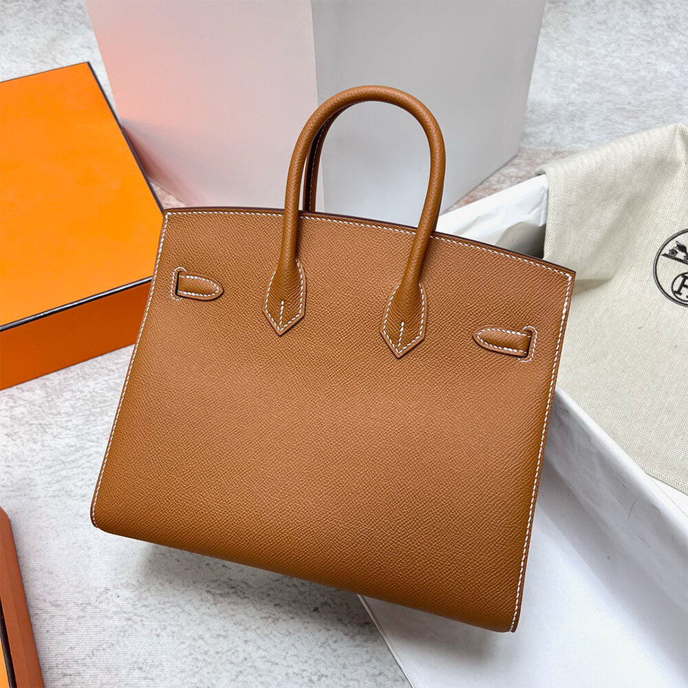 Hermes Birkin 25 Sellier – Gold with Silver Hardware (Epsom Leather)