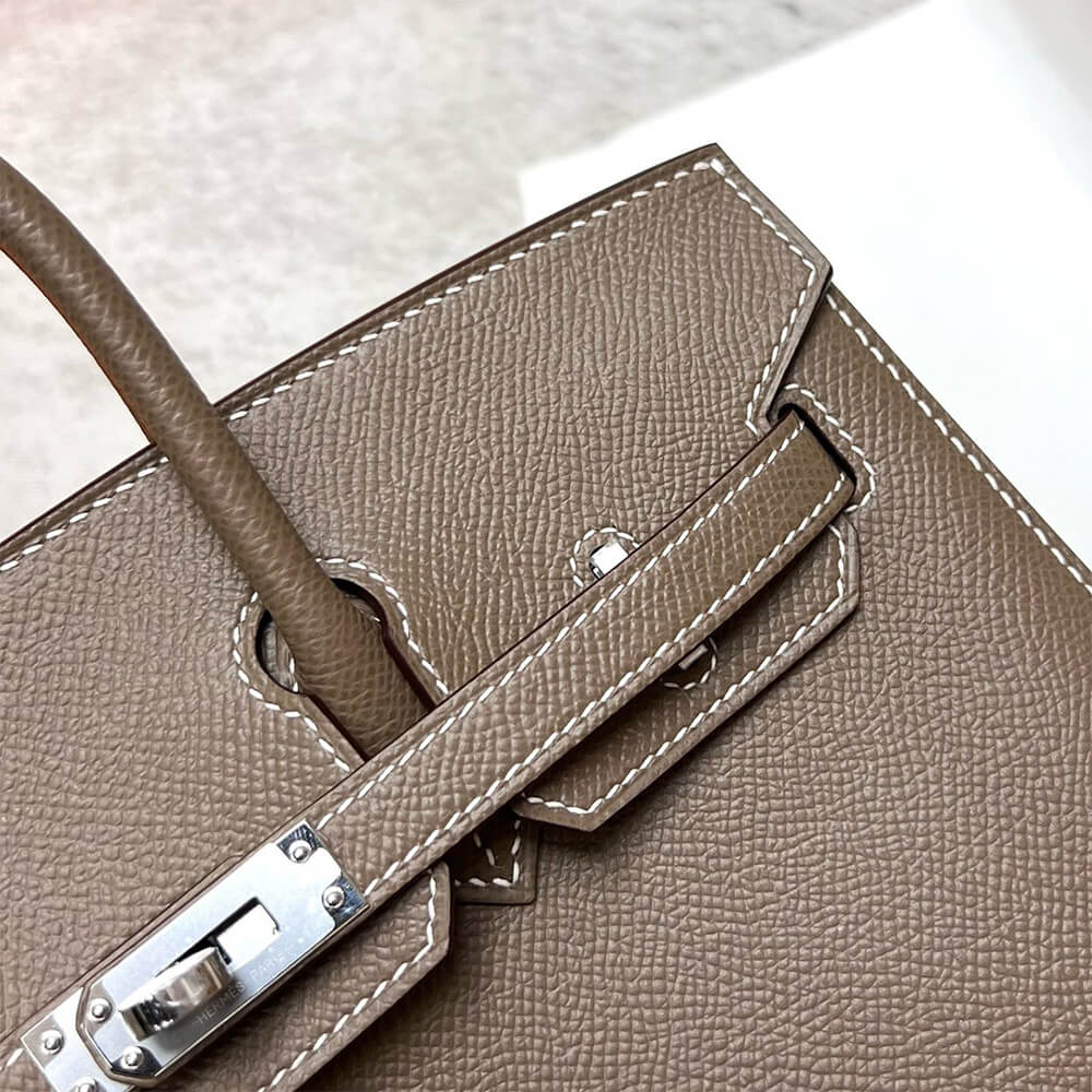 Hermes Birkin 25 Sellier – Etoupe with Silver Hardware (Epsom Leather)