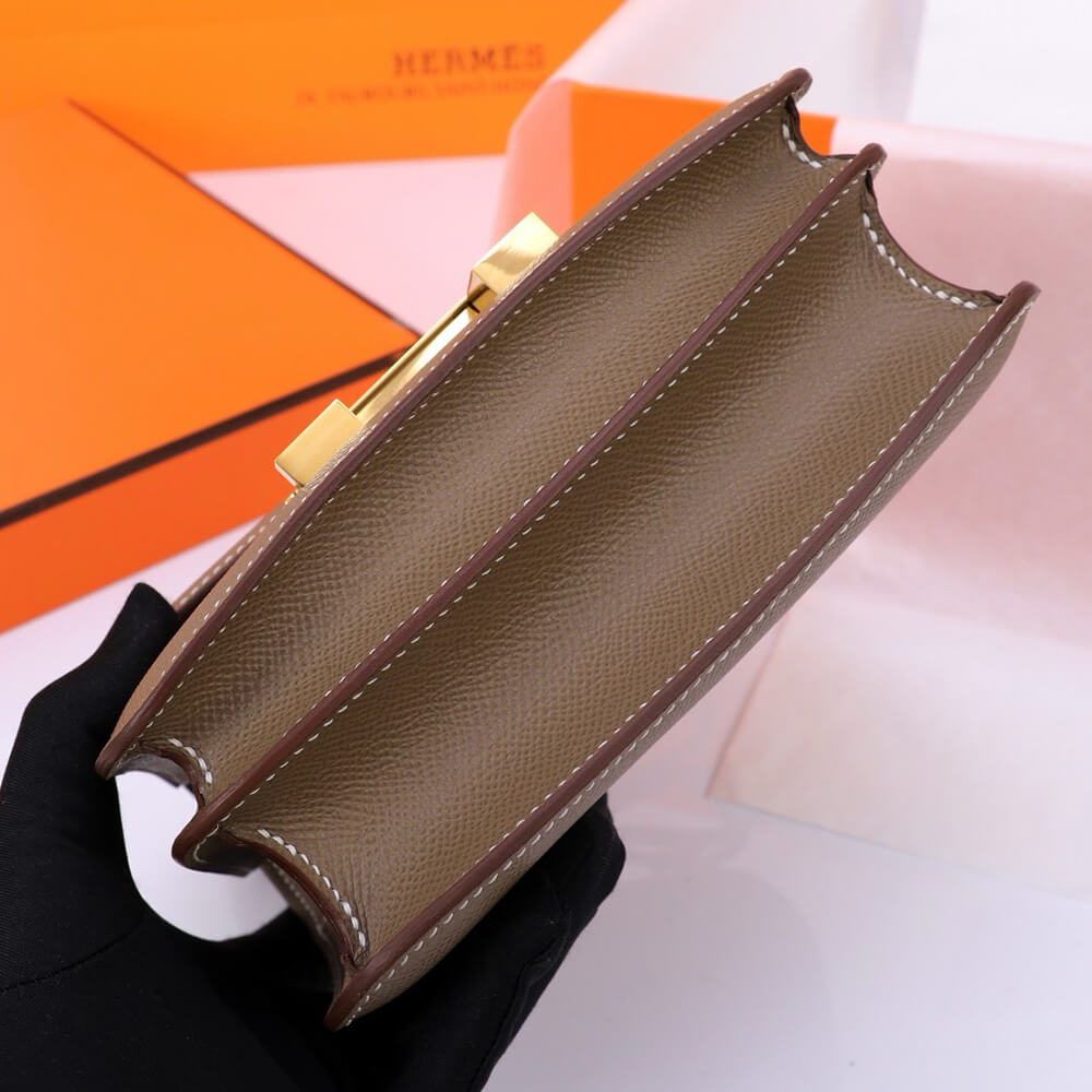 Hermes Constance 18 – Etoupe Epsom with Gold Hardware (1:1 Mirror Quality)