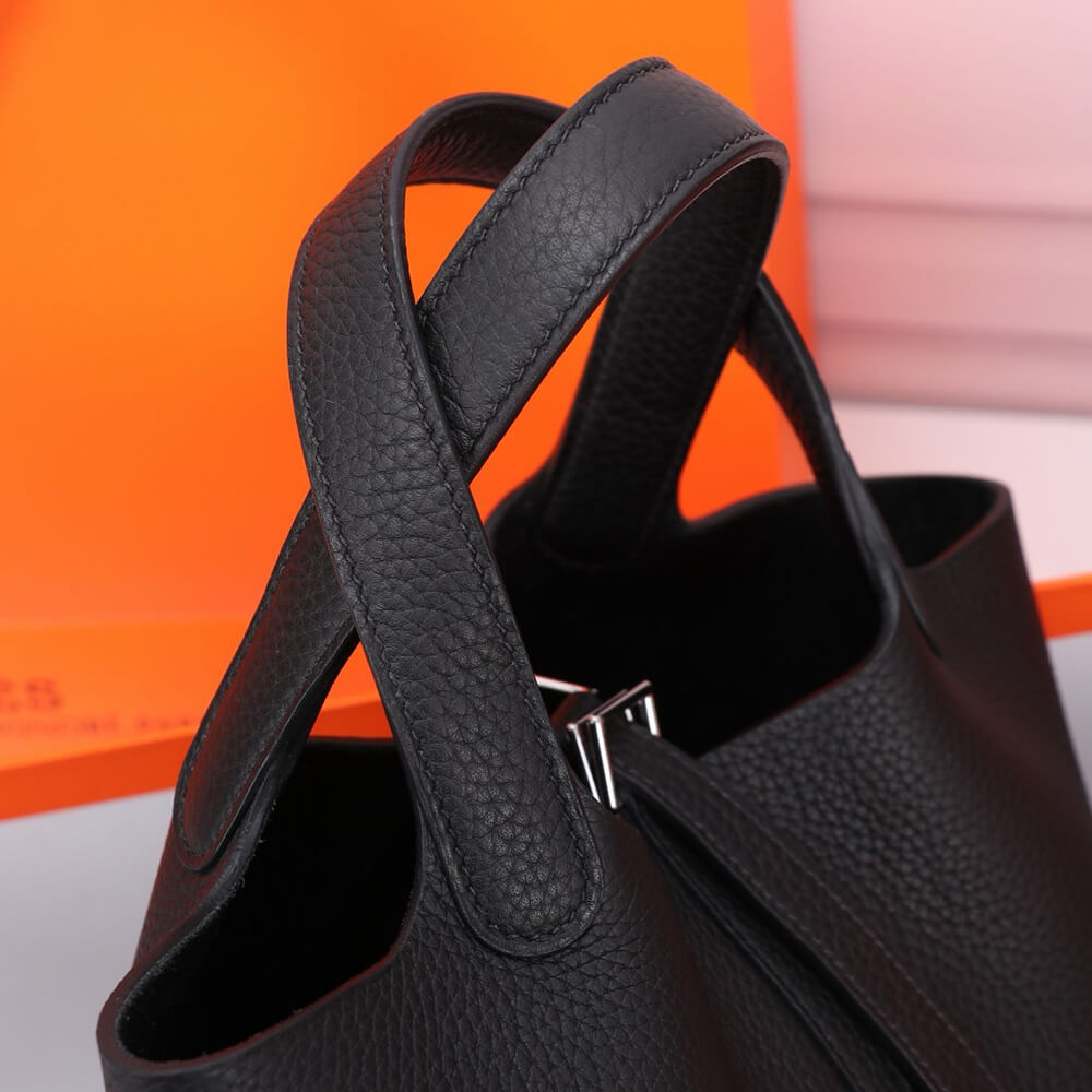 Hermes Picotin Lock 18 – Black | Silver Hardware