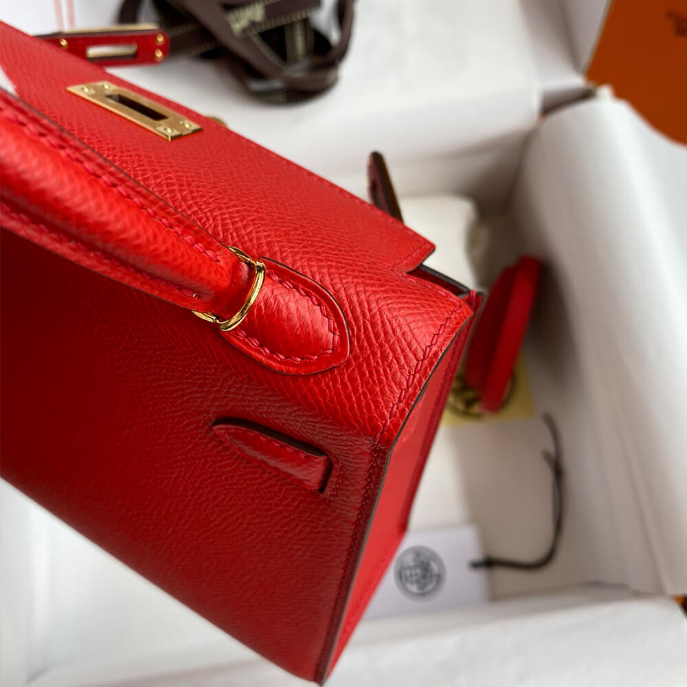 Hermes Mini Kelly II (HIGH-END GRADE) – Hot Red