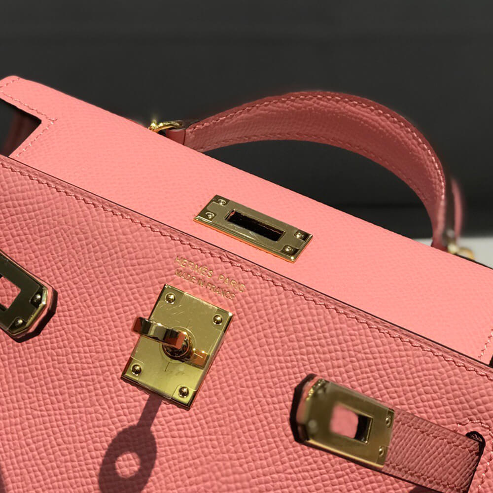 Hermes Mini Kelly II (HIGH-END GRADE) – Light Coral