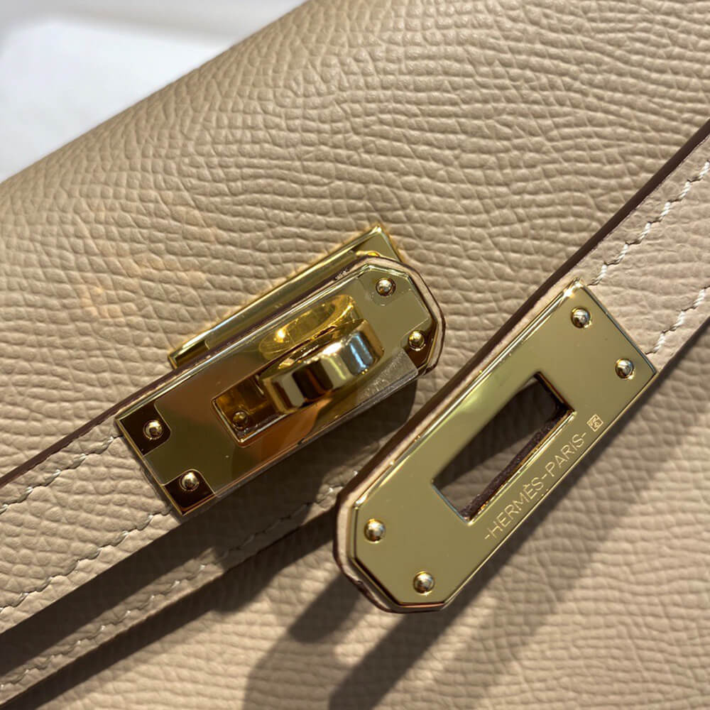 Hermes Mini Kelly II – Khaki Epsom with Gold Hardware (High-End Grade)