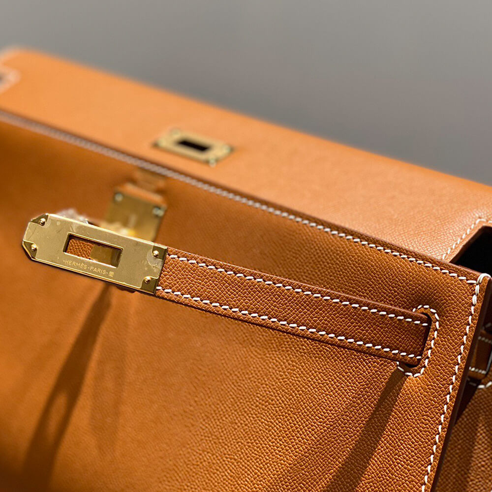 Hermes Kelly Elan – Gold Brown, Madame Leather, Gold Hardware