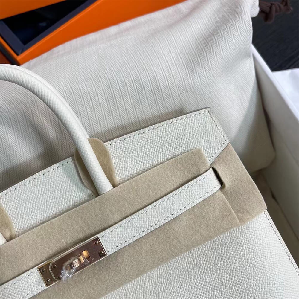 Hermès Birkin 25 Sellier – Cream White with Silver Hardware