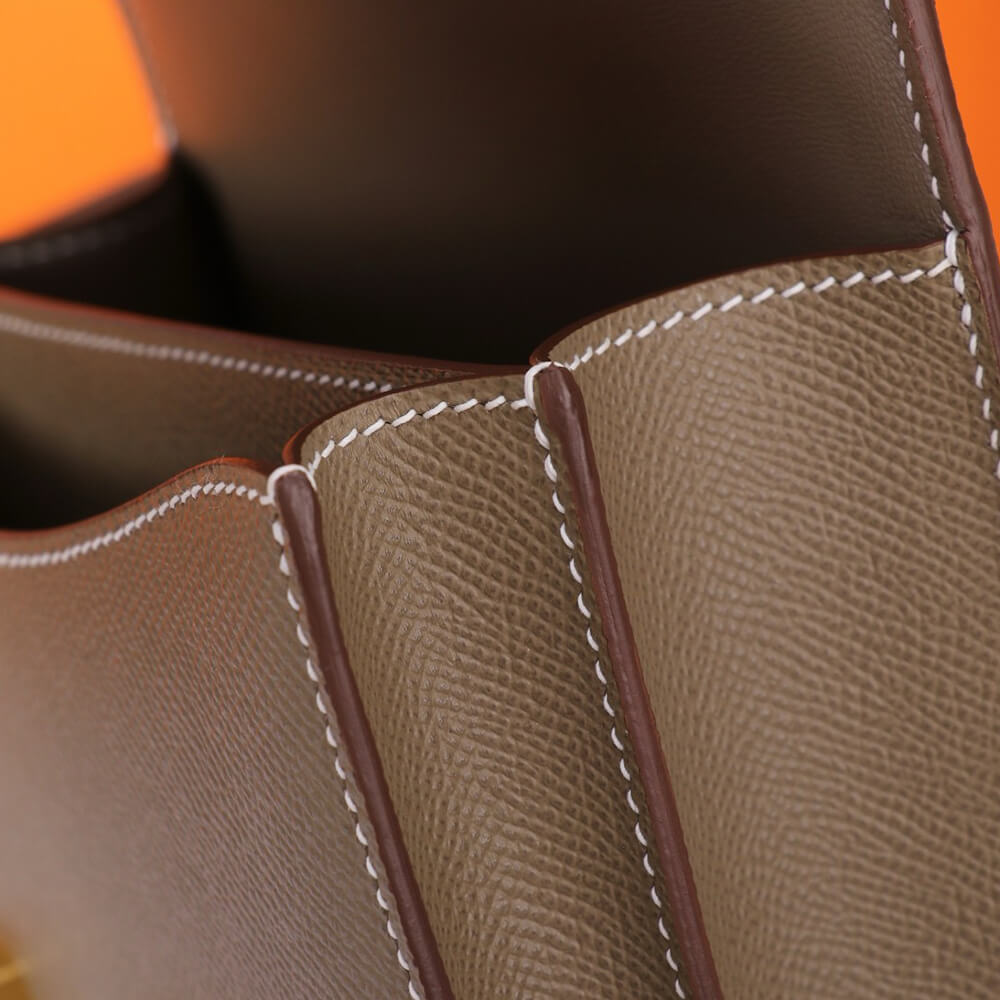 Hermes Constance 18 – Etoupe Epsom with Gold Hardware (1:1 Mirror Quality)