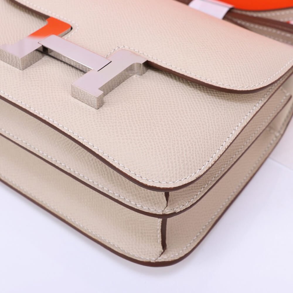 Hermes Constance 18 – Epsom Cream with Silver Hardware