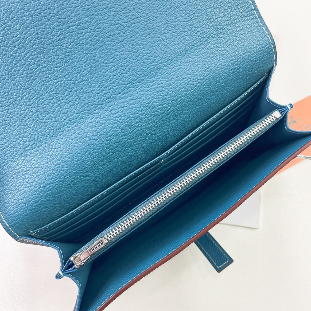 Hermes New H Passant Toutenmain Wallet – Bleu Zanzibar
