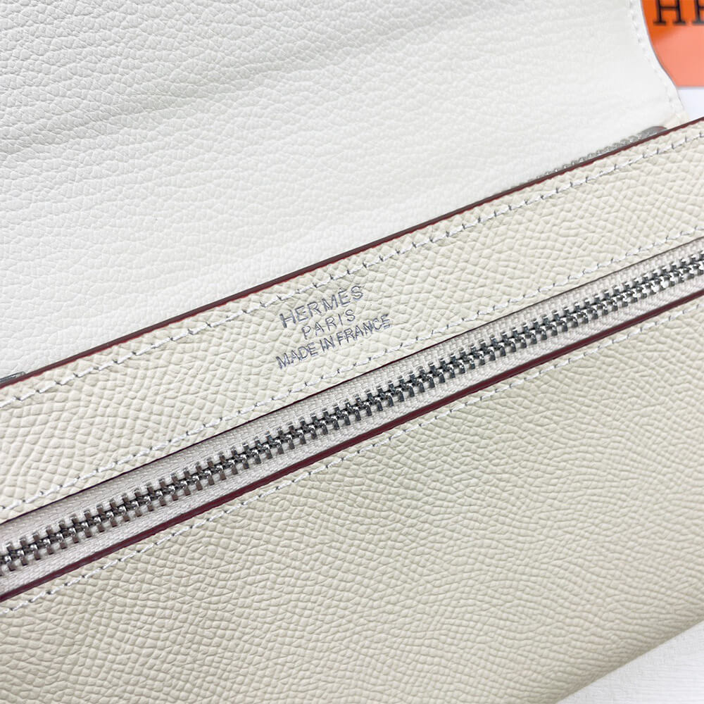 Hermes New H Passant Toutenmain Wallet – Cream White