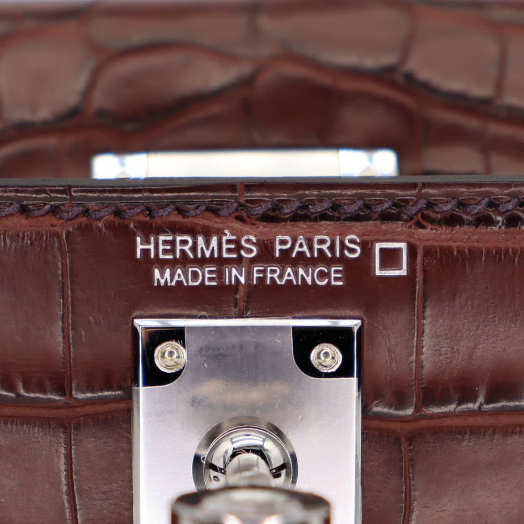 Handmade Havane Matte Alligator Palladium Hardware