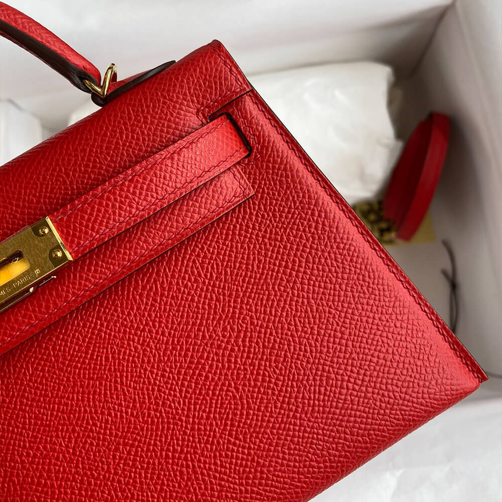 Hermes Mini Kelly II (HIGH-END GRADE) – Hot Red