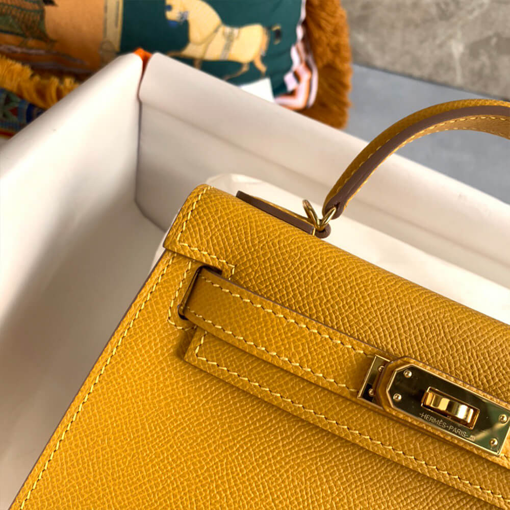 Hermes Mini Kelly II (HIGH-END GRADE) – Yellow Orange