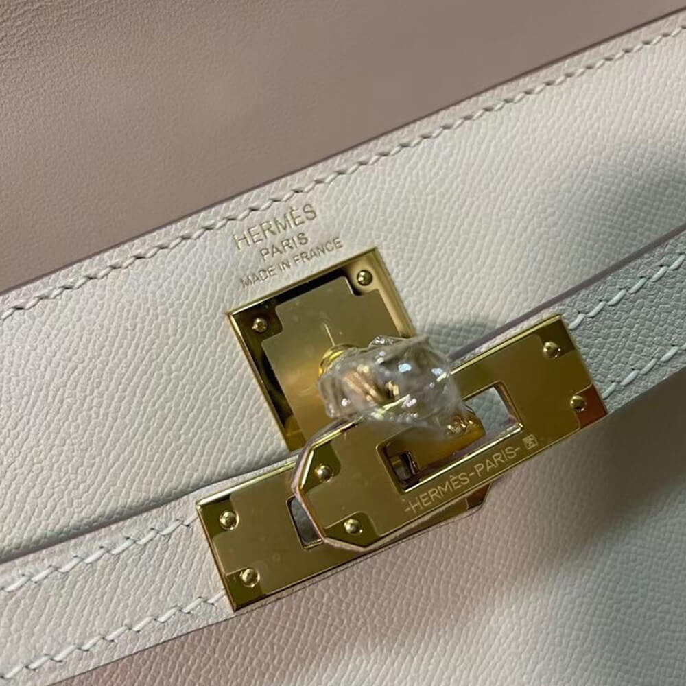Hermes Kelly Elan – Cream White with Gold Hardware