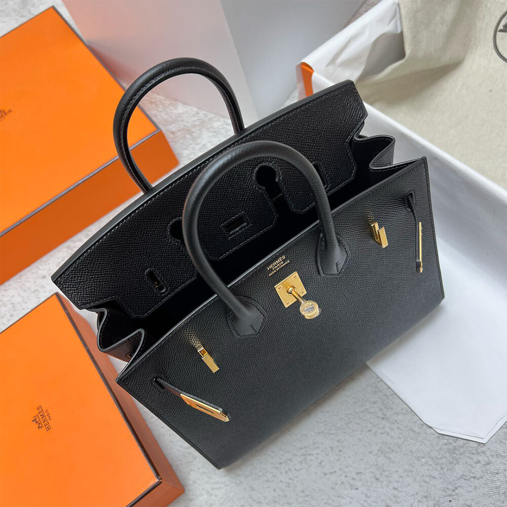 Hermes Birkin 25 Sellier – Black with Gold Hardware (Epsom Leather)