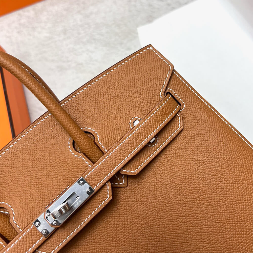 Hermes Birkin 25 Sellier – Gold with Silver Hardware (Epsom Leather)