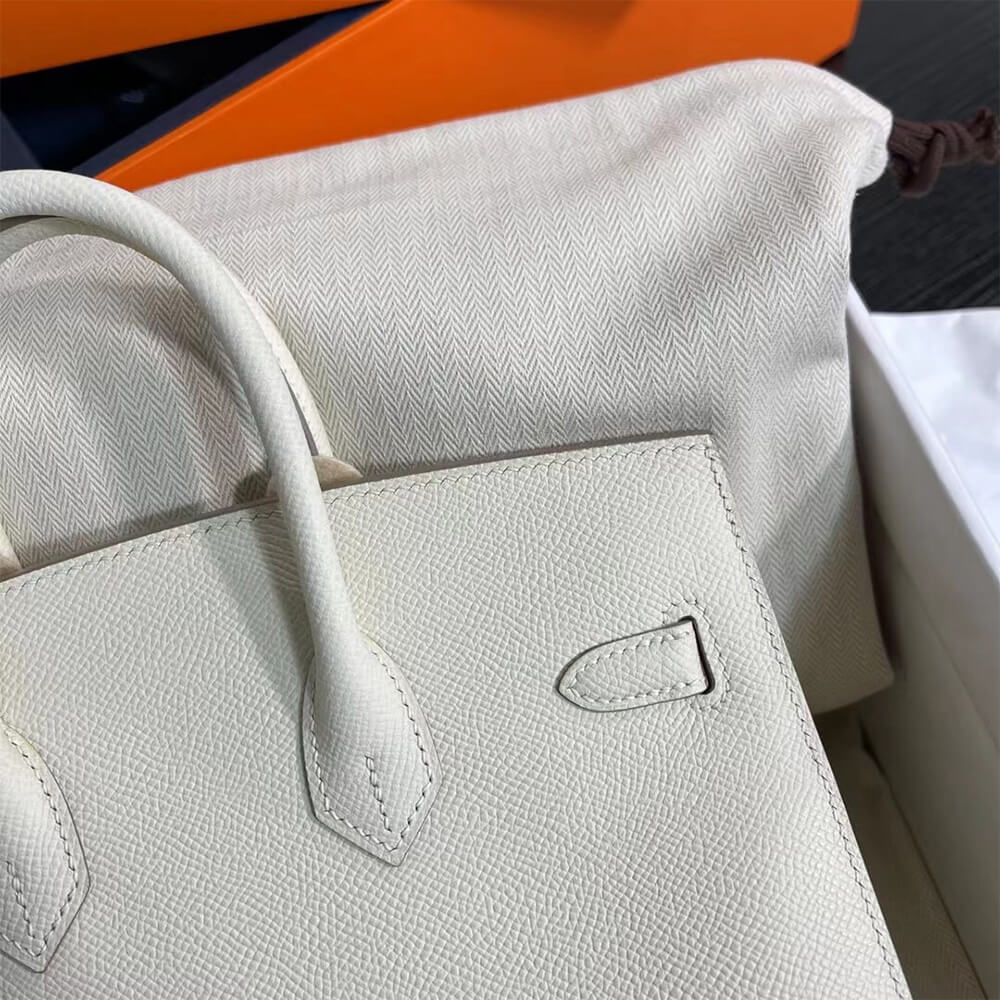 Hermès Birkin 25 Sellier – Cream White with Silver Hardware