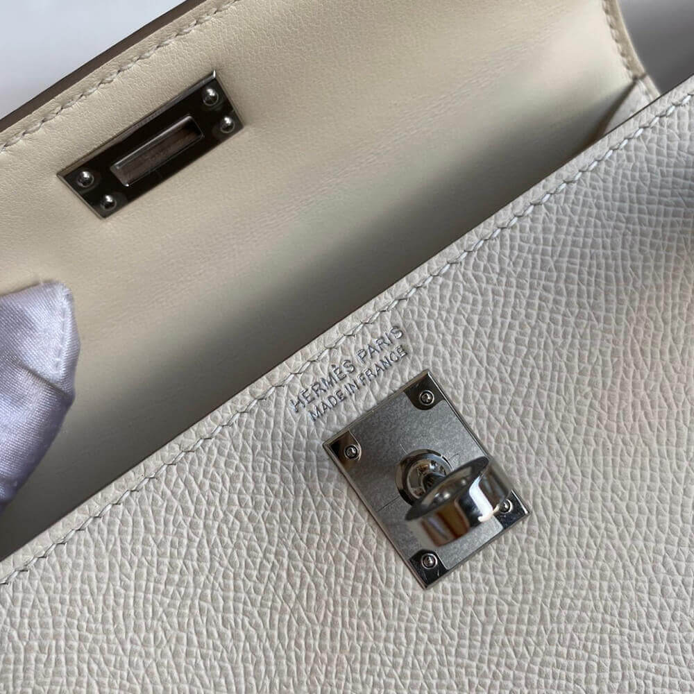 Hermes Mini Kelly II – Cream White