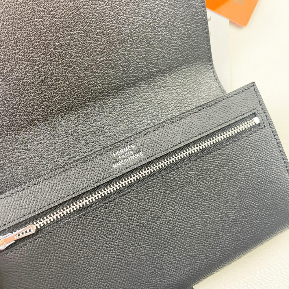 Hermes New H Passant Toutenmain Wallet – Black