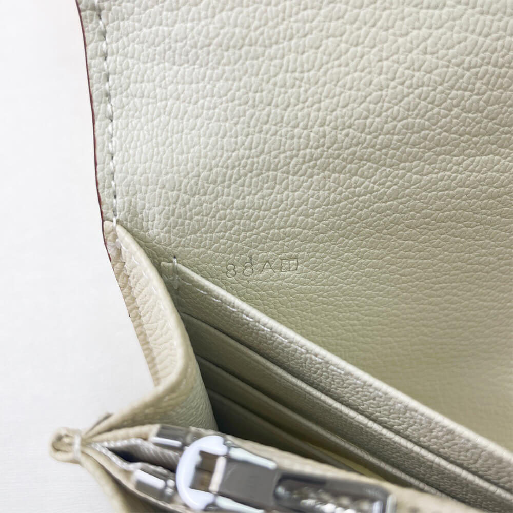 Hermes New H Passant Toutenmain Wallet – Cream White