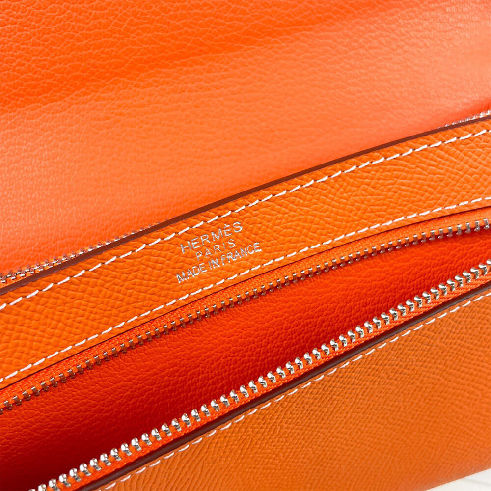 Hermes New H Passant Toutenmain Wallet – Orange