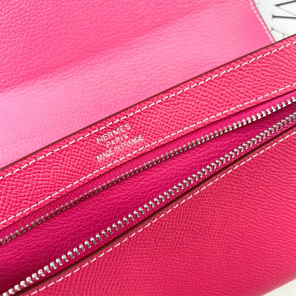 Hermes New H Passant Toutenmain Wallet – Rose Azalee