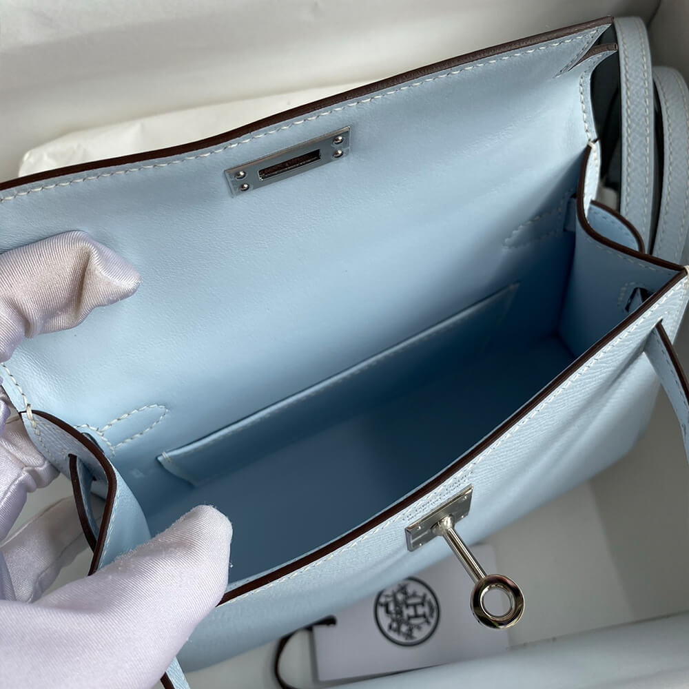 Hermes Mini Kelly II (HIGH-END GRADE) – Light Blue