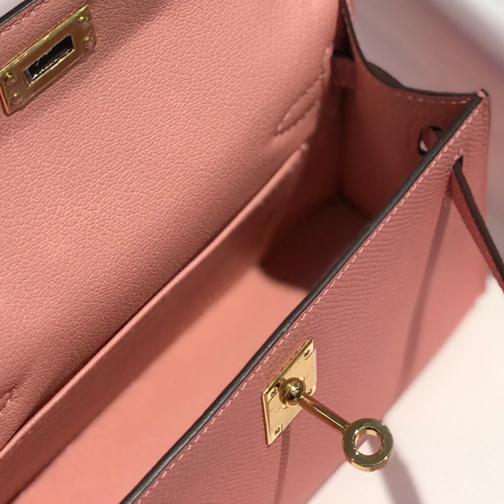 Hermes Mini Kelly II (HIGH-END GRADE) – Light Coral