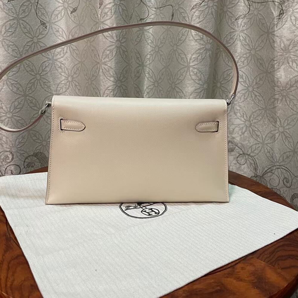 Hermes Kelly Elan – Cream White, Silver Hardware, Madame Leather