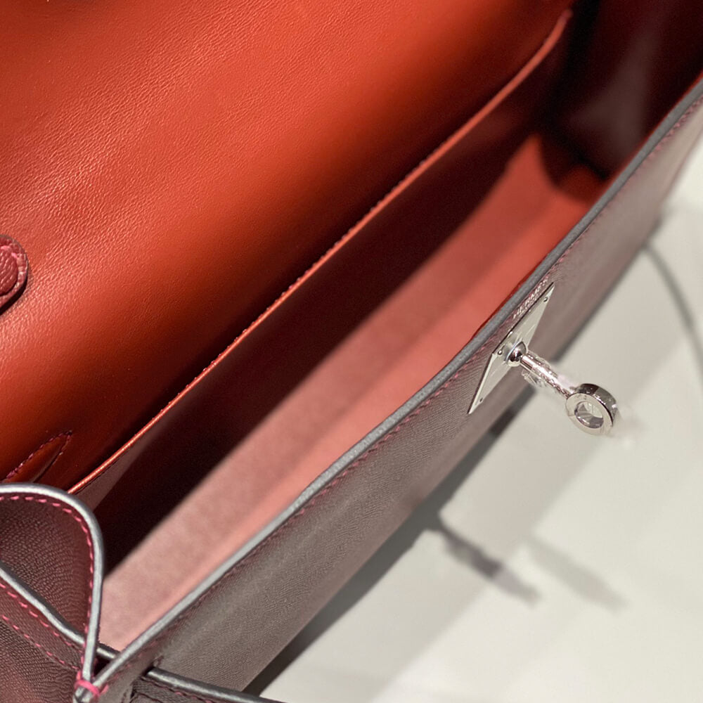 Hermes Kelly Elan – Rouge, Silver Hardware