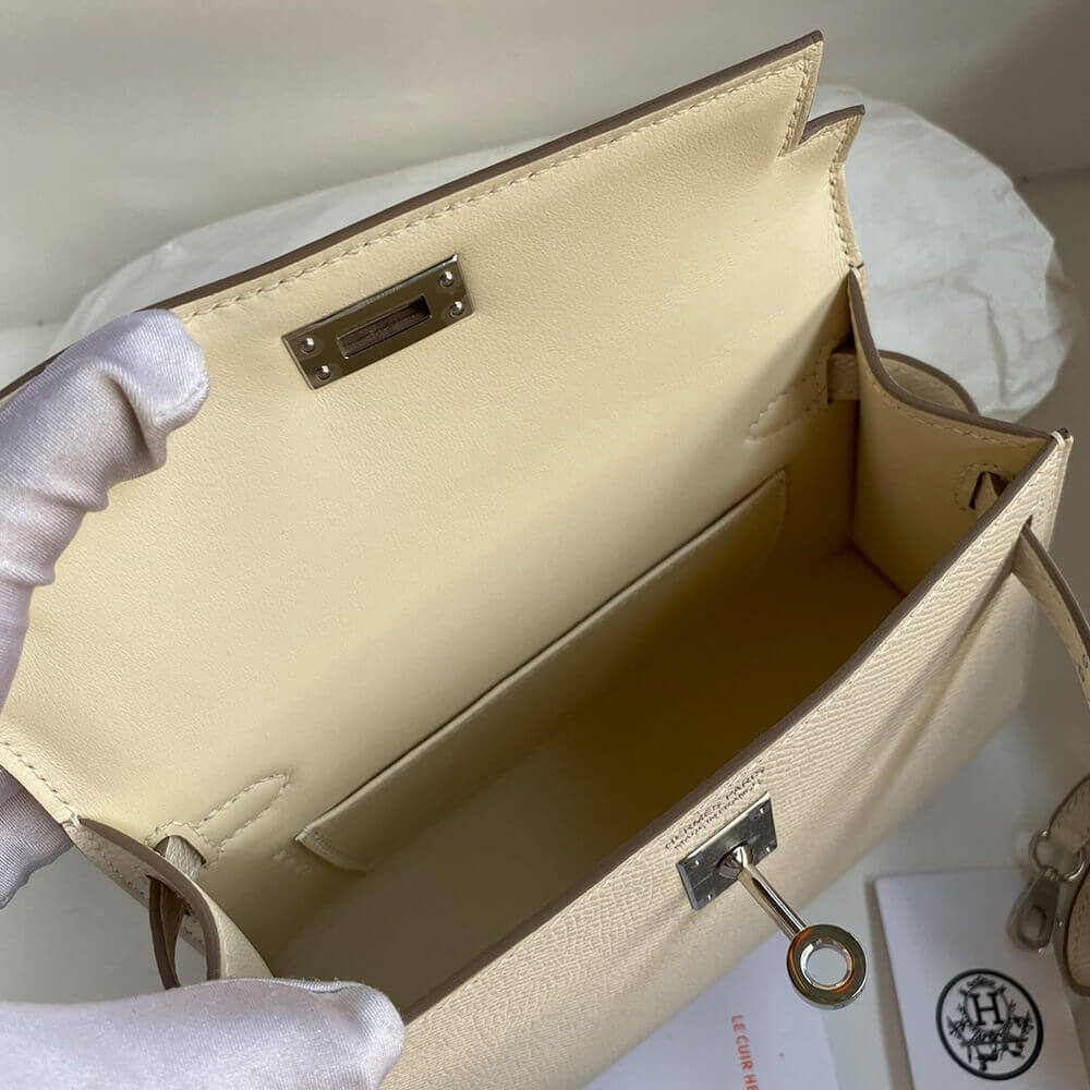 Hermes Mini Kelly II – Cream White