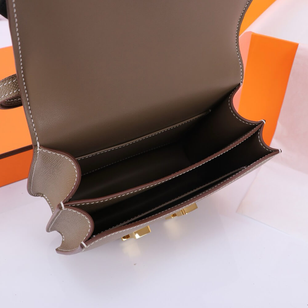 Hermes Constance 18 – Etoupe Epsom with Gold Hardware (1:1 Mirror Quality)