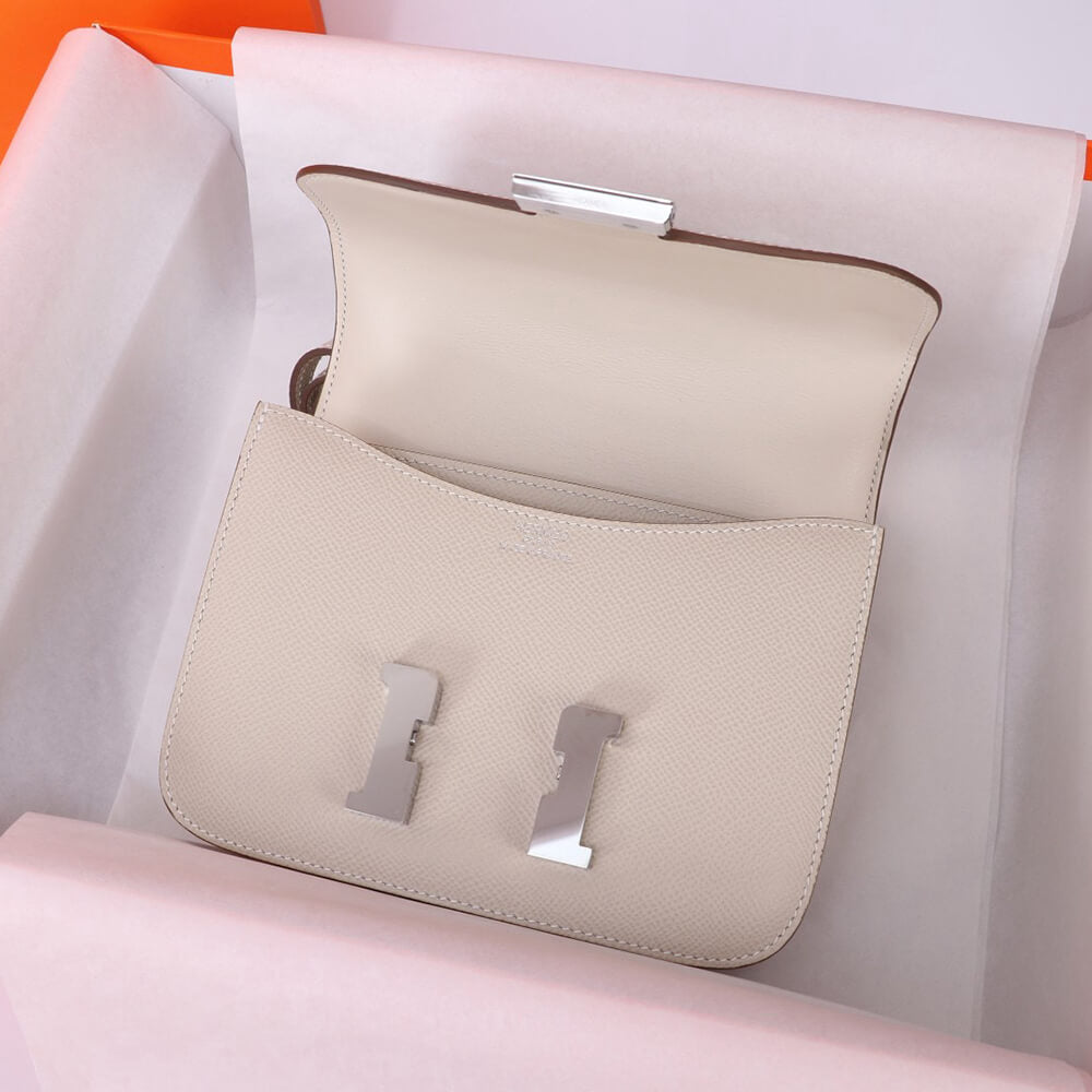Hermes Constance 18 – Epsom Cream with Silver Hardware