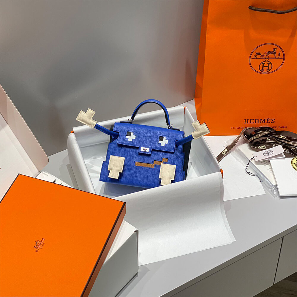 Hermes Kelly Doll Picto – Blue (High-End Grade)