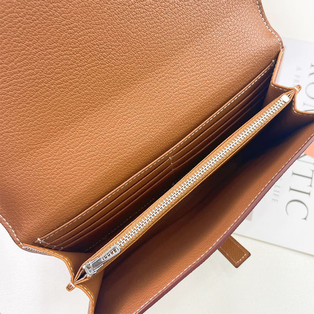 Hermes New H Passant Toutenmain Wallet – Brown