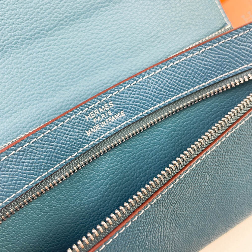 Hermes New H Passant Toutenmain Wallet – Bleu Zanzibar
