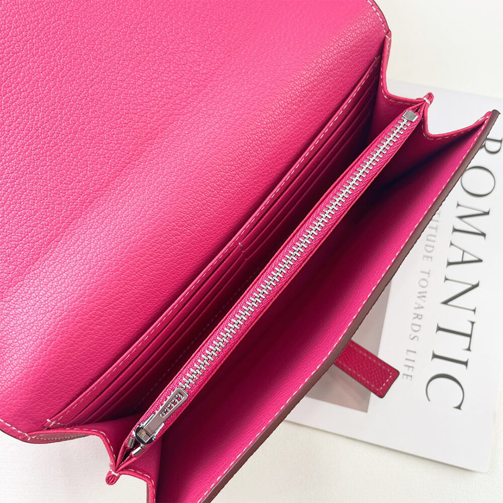 Hermes New H Passant Toutenmain Wallet – Rose Azalee