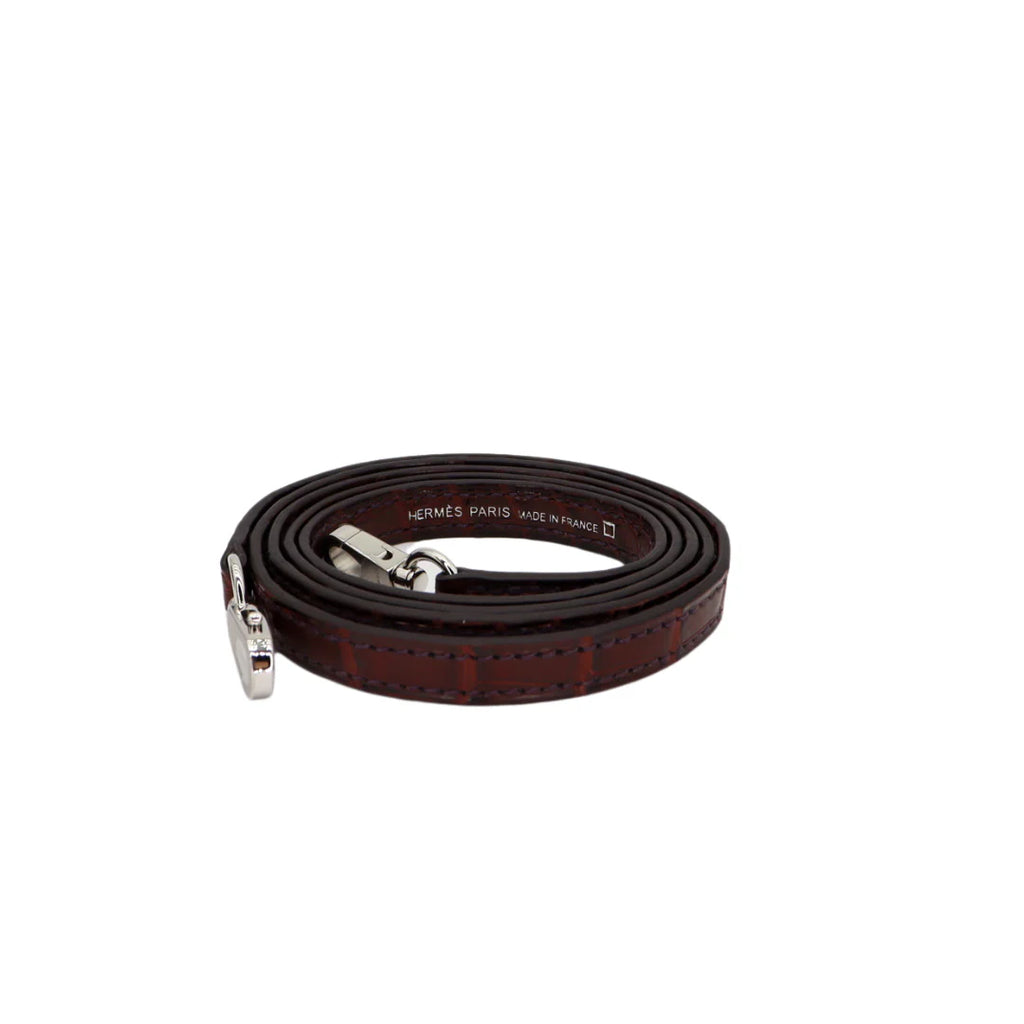 Handmade Havane Matte Alligator Palladium Hardware