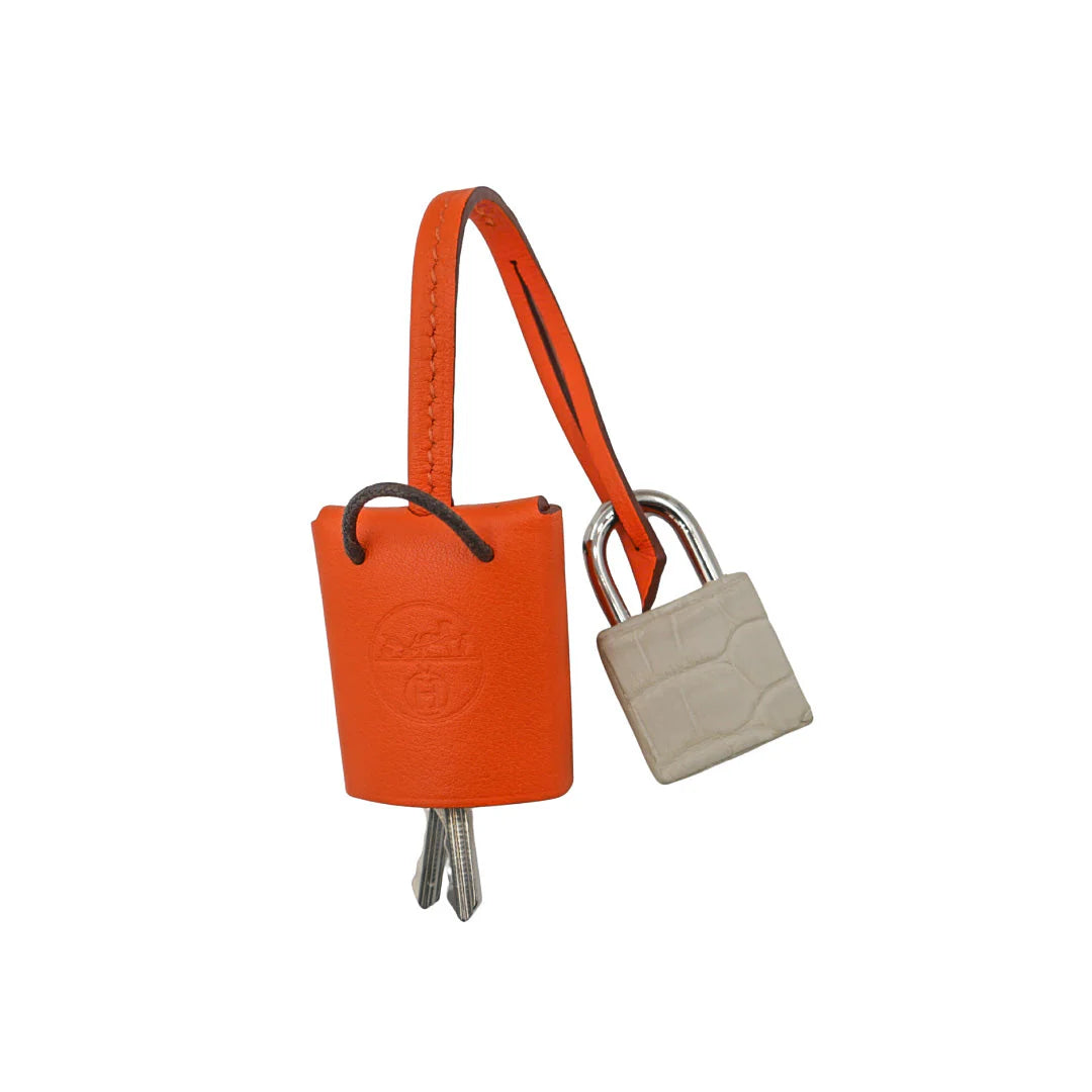 Handmade 20cm Faubourg Sellier Tote in White Snow with Palladium