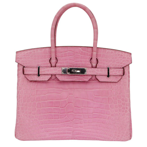 30cm Handmade Bubblegum Matte Alligator Palladium Hardware