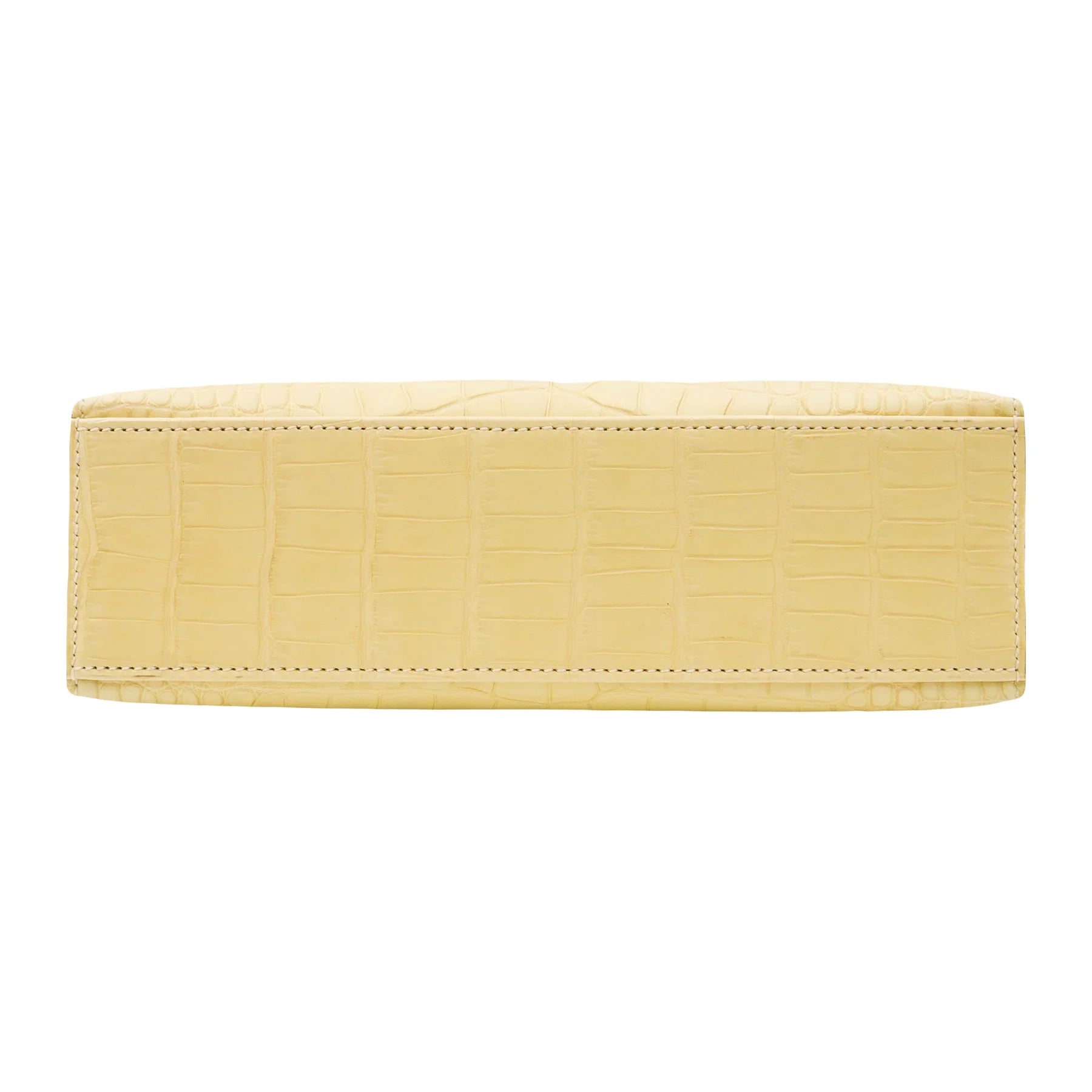 Handmade Pochette Vanille Matte Alligator Gold Hardware