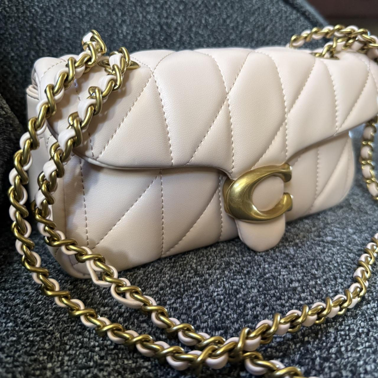 Tabby baby pink shoulder bag 20 with pillow quilting