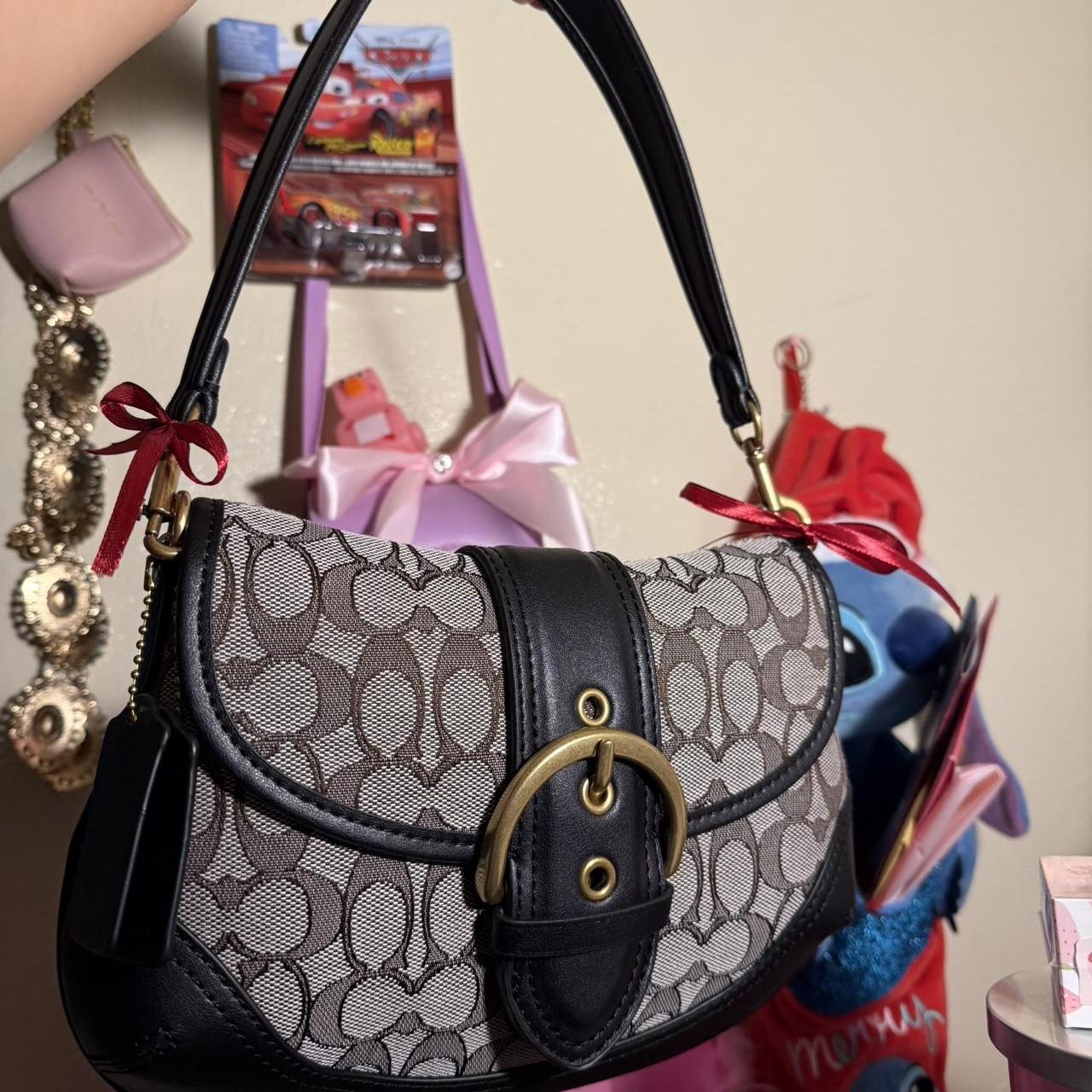 Soho Signature Jacquard top handle shoulder bag