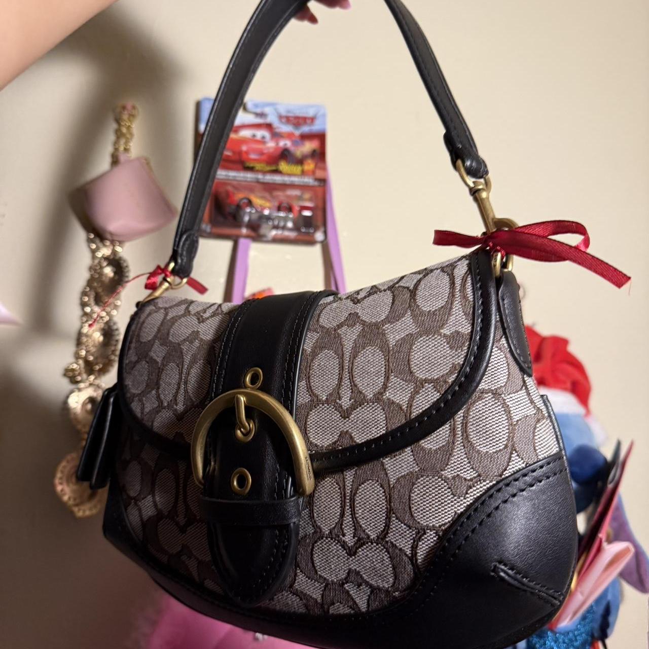 Soho Signature Jacquard top handle shoulder bag