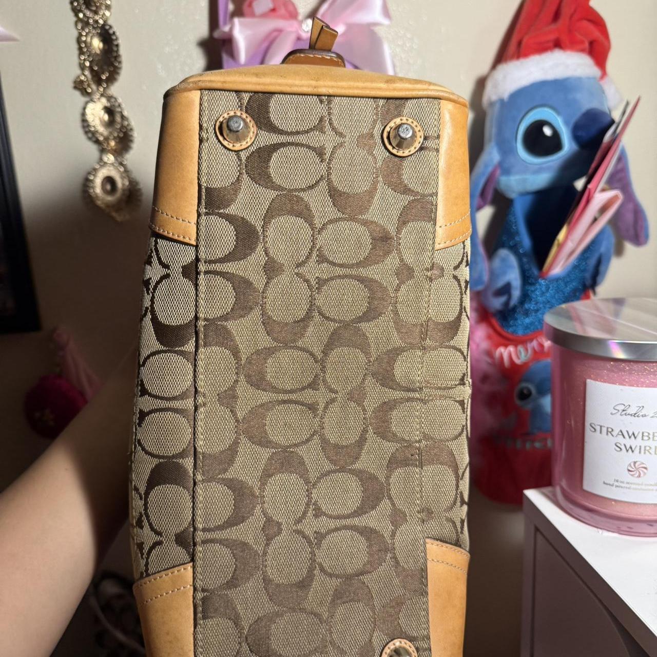 Vintage Coach Hampton Canvas Leather Signature Logo