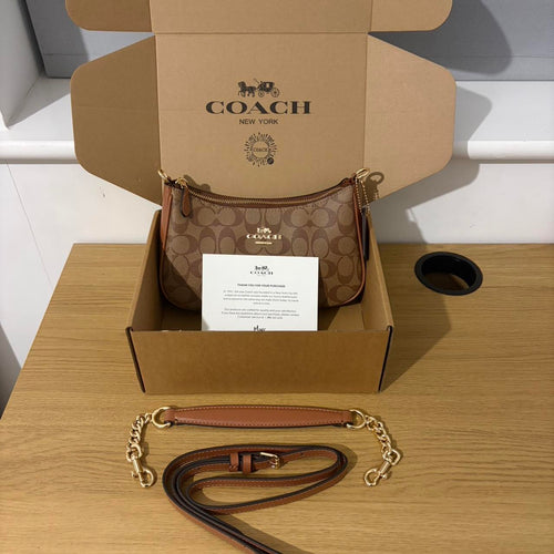 Coach teri brown & tan shoulder bag