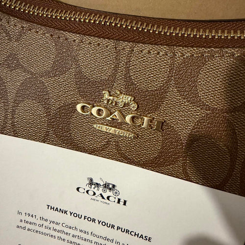 Coach teri brown shoulder bag with detachable strap