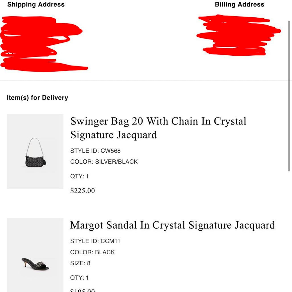 Coach crystal swinger bag. Black with silver hardware.