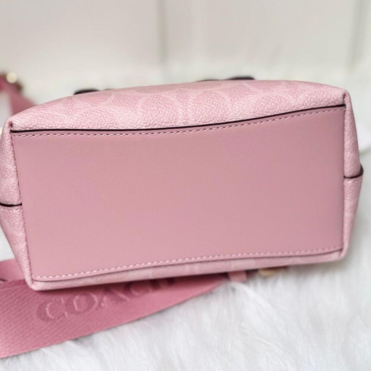 Nwt Coach City Mini Tote Bag In Signature Canvas powder pink